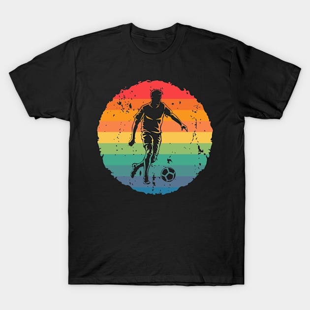 Retro Vintage Soccer Player Soccer Lovers Football Fans Gift T-Shirt by Abko90